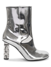 GIVENCHY G CUBE METALLIC LEATHER ANKLE BOOTS