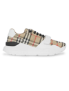 Burberry Men's New Ramsey Check Sneakers In Archive Beige
