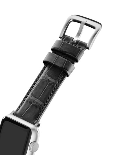 Shinola Alligator Smart Watch Strap In Black