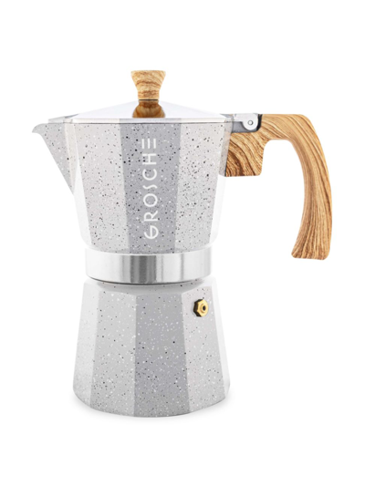 Grosche Milano Stone Espresso 6-cup Coffee Maker In Fossil Grey