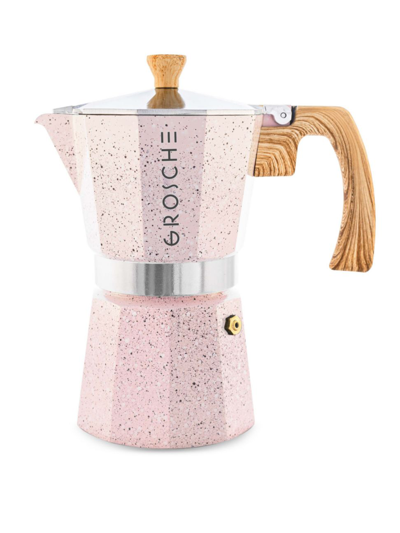 Grosche Milano Stone Espresso 6-cup Coffee Maker In Blush Pink
