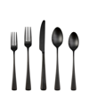 Cambridge Silversmiths Cerys Black Satin 20-piece Flatware Set, Service For 4 In Black