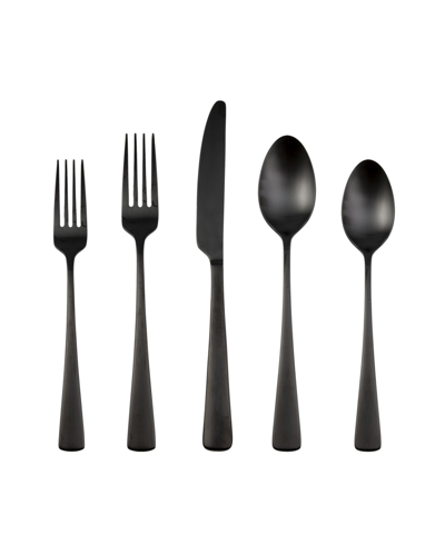 Cambridge Silversmiths Cerys Black Satin 20-piece Flatware Set, Service For 4