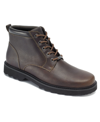 Rockport Northfield Plain Toe Mens Leather Waterproof Ankle Boots In Chocolate