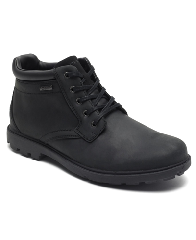 Rockport Men's Storm Surge Plain Toe Water & Slip-resistant Boots In Black