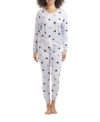 Tommy Hilfiger Women's Hacci Printed Pajama Set In Chambray Large Stars
