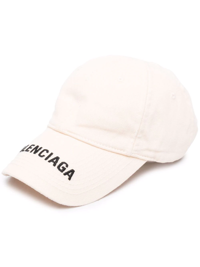 BALENCIAGA LOGO-EMBROIDERED CORDUROY CAP