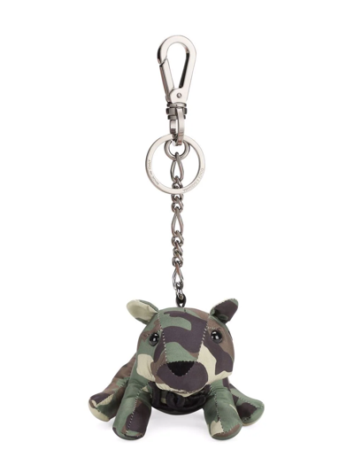 Dolce & Gabbana Animal Motif Keyring In Silber