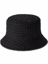 Maison Michel Jason Tonal Net Bucket Hat In Schwarz