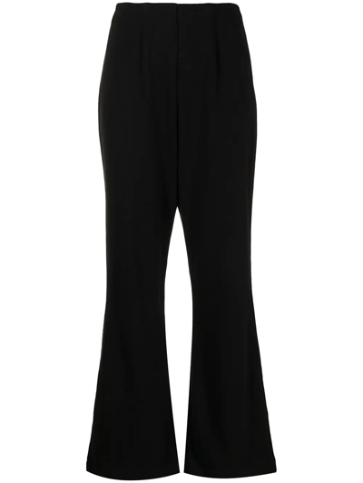 Enföld Elasticated Waistband Flared Trousers In Black