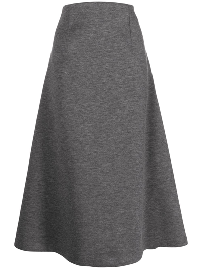 Enföld High-waist Midi Skirt In Grey