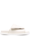 Gia Borghini Women's Gia 3 Padded Leather Slides In Ivory In Nude