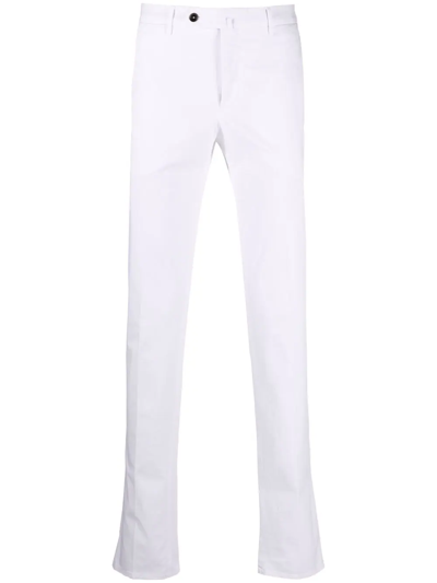 Pt01 Mid-rise Slim-cut Chinos In Weiss