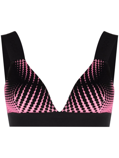 Paco Rabanne Gradient-effect Sports Bra In Schwarz