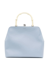 Jil Sander Goji Square-frame Tote In Blau