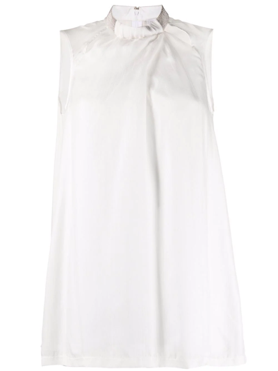 Fabiana Filippi Embellished Collar Sleeveless Top In 25