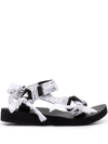 Arizona Love Trekky Bandana-print Flat Sandals In Weiss