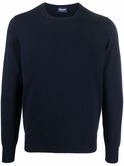 Drumohr Blue Cashmere Turtleneck In 蓝色