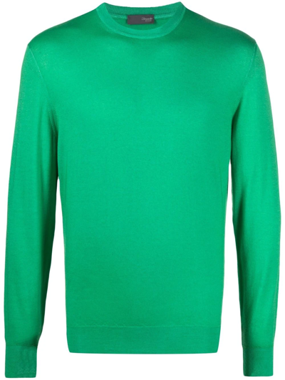 Drumohr Fine-knit Cashmere Jumper In Verde