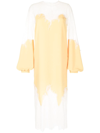 Costarellos Panelled Sheer Dress In Gelb