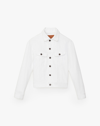 Lafayette 148 Laight Cropped Denim Jacket In White