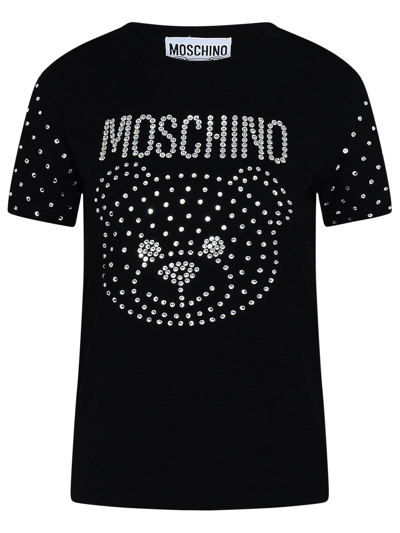 Moschino Black Cotton Teddy T-shirt