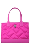 Kurt Geiger Recycled Quilted Square Shopper In Pink
