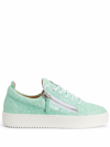 Giuseppe Zanotti Low-top Glitter Sneakers In Green