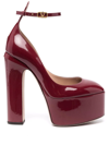 Valentino Tan-go Platform Pumps In Red