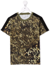 Givenchy 4g-logo Camouflage T-shirt In Green