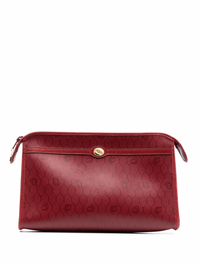 Pre-owned Dior 1980s  Honeycomb Clutch Bag In Red