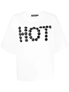 Dolce & Gabbana Embellished Crew Neck Fashion Tee In White
