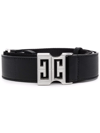 GIVENCHY LOGO-BUCKLE FAUX-LEATHER BELT