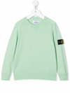 Stone Island Logo-patch Jumper In Green