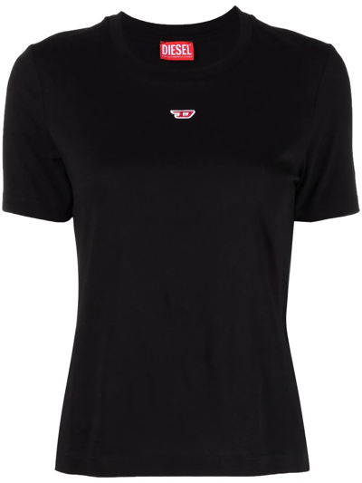 Diesel T-reg-d Crewneck T-shirt In Black