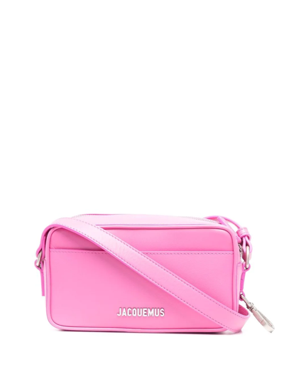 Jacquemus Le Baneto Zip Leather Crossbody Bag In Pink