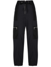 Moncler Drawstring Zip Trousers In Black