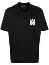 Amiri Jazz Wolf Black Crewneck T-shirt With Logo Lettering On The Front And Maxi Print On The Rear In Cott
