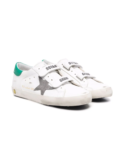 Golden Goose Teen Old Skool Low-top Sneakers In White