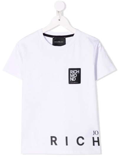 John Richmond Junior Kids' Cotton Logo-print T-shirt In White