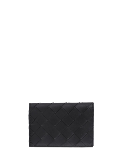 Bottega Veneta Flap Card Case In Black