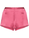La Perla Silk Pajama Shorts In Pink