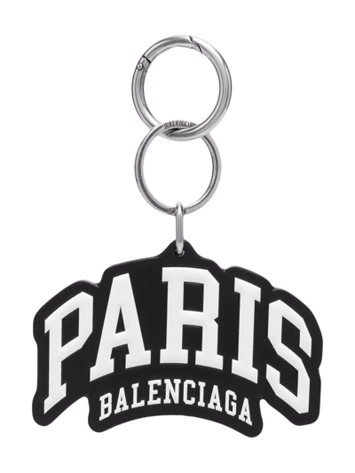 Balenciaga Logo-detail Cash Keyring In Black