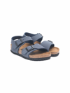 Birkenstock New York Leather Sandals In Blue