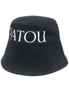 Patou Bucket Hat With Stitched Brim And Textured Fabric In Black