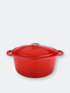 Berghoff Neo 5qt Cast Iron Oval Covered Casserole, Red