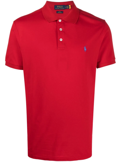 Polo Ralph Lauren Embroidered-pony Polo Shirt In 红色