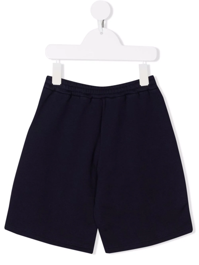 Gucci Kids' Logo-patch Detail Shorts In Blue