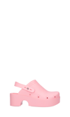 Xocoi Pink Recycled Rubber Clogs With Logo