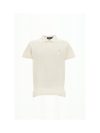 Polo Ralph Lauren Mens American Heather Short-sleeved Logo-embroidered Custom Slim-fit Cotton-jersey Polo Shirt In Antique Cream